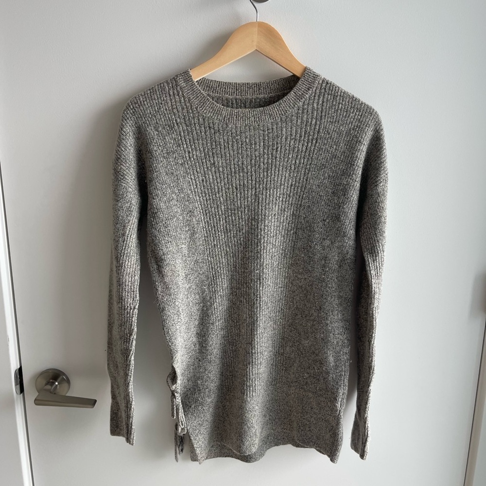 All Saints Grey Sweater Tie Sides